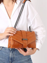 Sac Bandoulière Jana Amour Cuir Etrier Marron jana amour EJAM002T-vue-porte