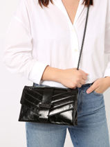 Sac Bandoulière Jana Amour Cuir Etrier Noir jana amour EJAM002T-vue-porte