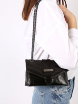 Sac Bandoulière Jana Amour Cuir Etrier Noir jana amour EJAM002R-vue-porte