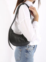 Sac Bandoulière S Sosoomao Cuir Etrier Noir sosoomao ECSO057S-vue-porte