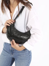 Sac Bandoulière S Sosoomao Cuir Etrier Noir sosoomao ECSO057S-vue-porte