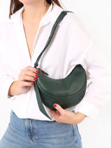 Sac Bandoulière S Sosoomao Cuir Etrier Vert sosoomao ECSO057S-vue-porte