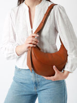 Sac Bandoulière Sosoomao Cuir Etrier Marron sosoomao ECSO057M-vue-porte
