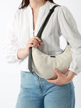 Sac Porté épaule M Sosoomao Coton Et Cuir Etrier Noir sosoomao coton ECSC057M-vue-porte