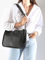 Sac Porté épaule M Foudre Cuir Etrier Noir foudre EFOD087M-vue-porte