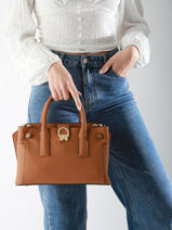 Sac Porté Main S Equestre Cuir Etrier Marron equestre EEQT142S-vue-porte