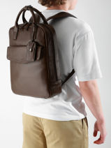Sac à Dos Business Flandres 1 Compartiment Cuir Etrier Marron flandres EFLA8271-vue-porte