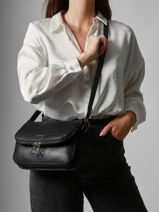 Sac Bandouli�re M Tradition Cuir Etrier Noir tradition ETRA059M-vue-porte