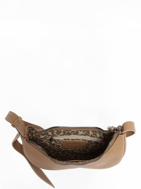 Sac BandouliÃ¨re S Sosoomao Cuir Etrier Beige sosoomao ECSO057S vue secondaire 3