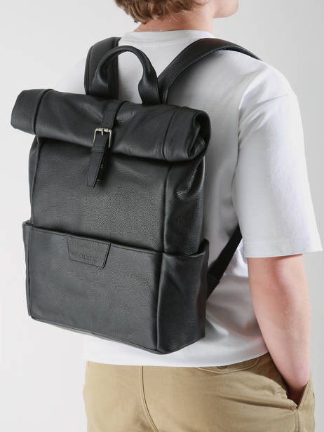Sac à Dos Business Flandres 1 Compartiment Cuir Etrier Noir flandres EFLA8102 vue secondaire 1