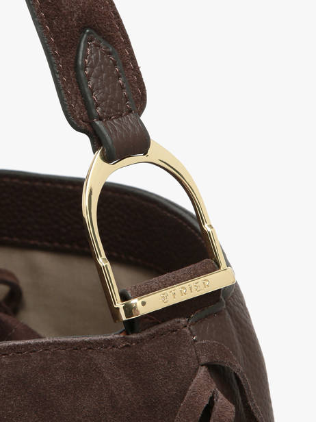 Sac Bandoulière Country Cuir Etrier Marron country ECOU161M vue secondaire 4