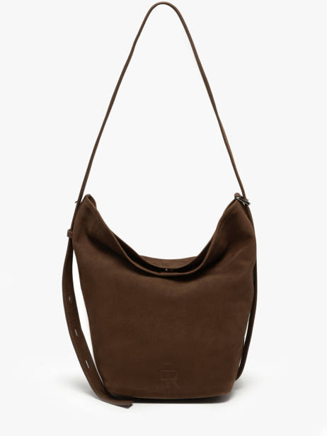 Sac Porté épaule Sac à Dos M Cavalier Nubuck Cuir Etrier Marron cavalier nubuck ECAN126M